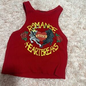 & Other Stories Red Graphic Tank Top